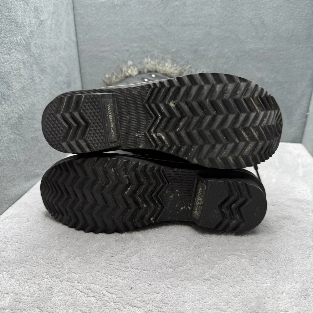Sorel Tofino II LL1846-011 Black Waterproof Fur Winter Boots Women's Size 6
